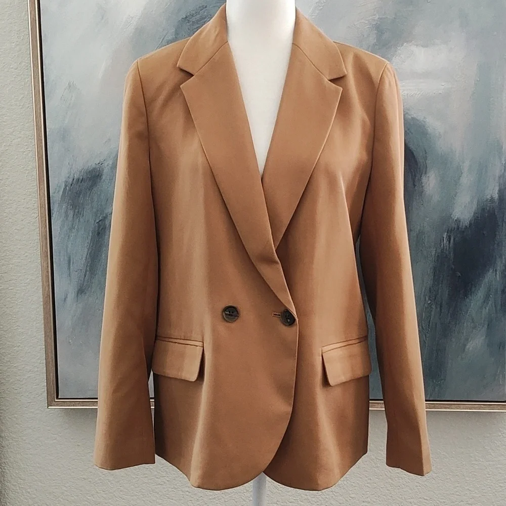 New JCREW Twill Double Breasted Blazer Size 4